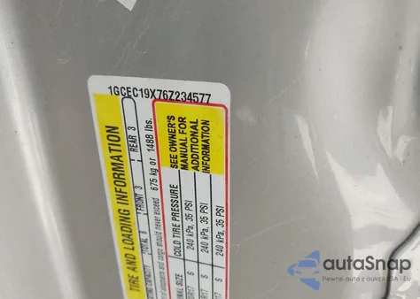 2006 Chevrolet Silverado 1500 Work Truck z USA, uszkodzony, nr VIN 1GCEC19X76Z234577